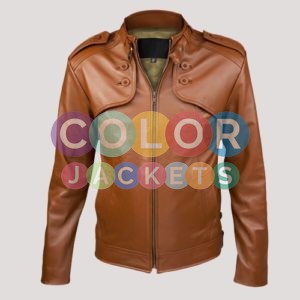 Camel Leather Jacket Mens