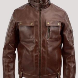 Dark Brown Leather Jacket Mens