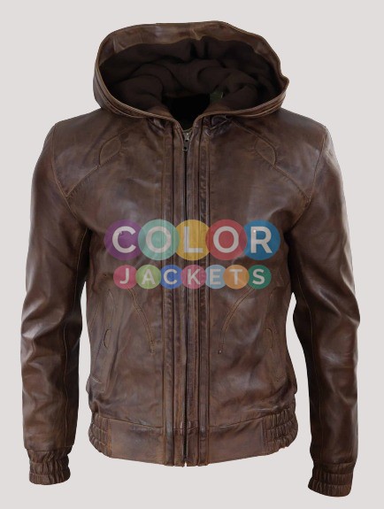 Hoodie With Leather Jacket
