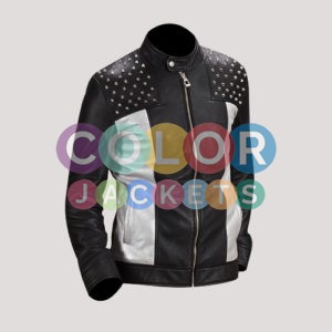 Studded Leather Jacket Mens