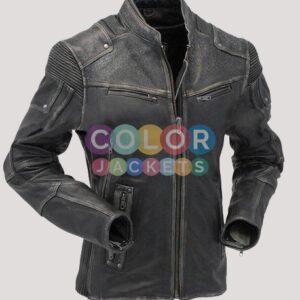 Cafe Racer Leather Jacket Mens