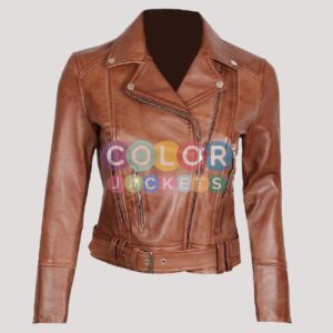 Light Brown Leather Jacket Womens