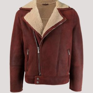 Mens Leather Shearling Jacket