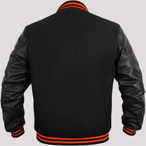 Mens Varsity Jacket Leather Sleeves - Color Jackets