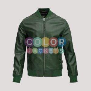 Olive Leather Jacket