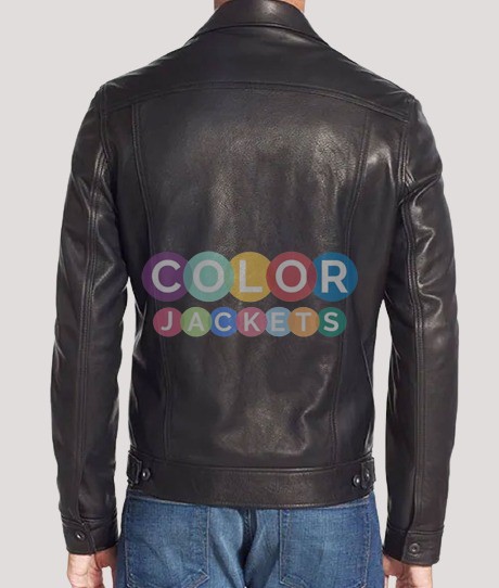 Tom Holland Uncharted Nathan Drake Black Leather Jacket - Image 3