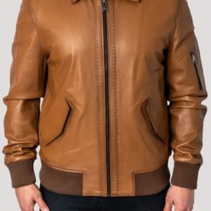 Big And Tall Leather Bomber Jacket