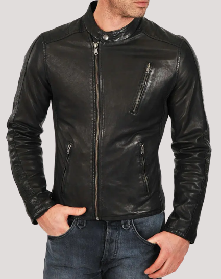 Black Faux Leather Jacket Mens - Color Jackets