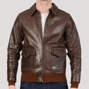 Classic Leather Bomber Jacket