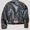 Mens 80s Vintage Black Leather Jacket - Image 2