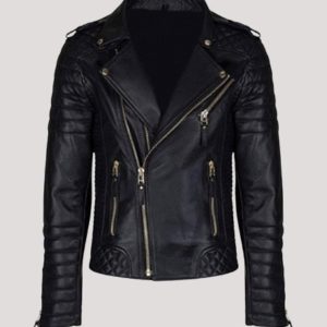 Leather Moto Jacket Men