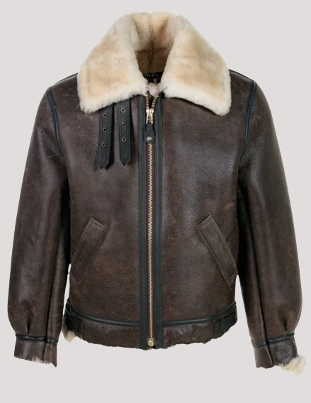 Leather Shearling Bomber Jacket