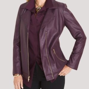 Petite Leather Moto Jacket