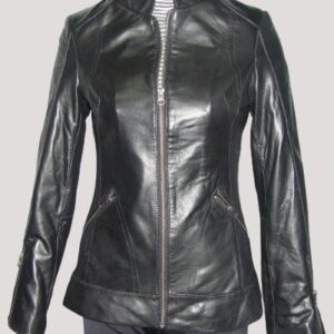 Plus Size Lamb Leather Jacket