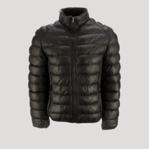 Puffer Leather Jacket