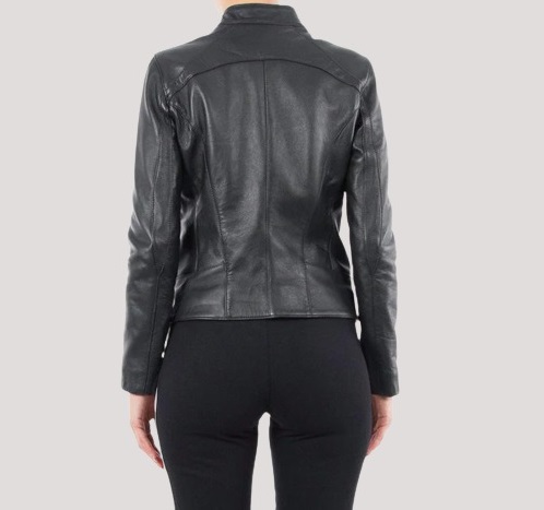 Womens Italian Handmade Soft Slim Fit Leather Jacket - Image 4