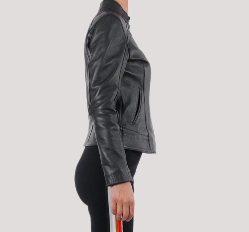 Womens Italian Handmade Soft Slim Fit Leather Jacket - Image 3