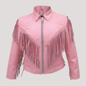 Womens Leather Fringe Motorcycle Jacket