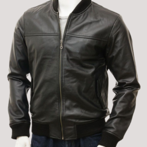 Black Bomber Jacket Leather