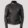 Leather Cafe Racer Jacket