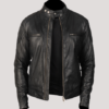 Gatsby Cafe Racer Biker Leather Jacket - Image 2