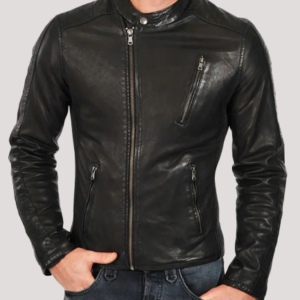 Leather Jacket Men Black