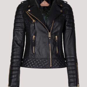Leather Jacket With Gold Zipper