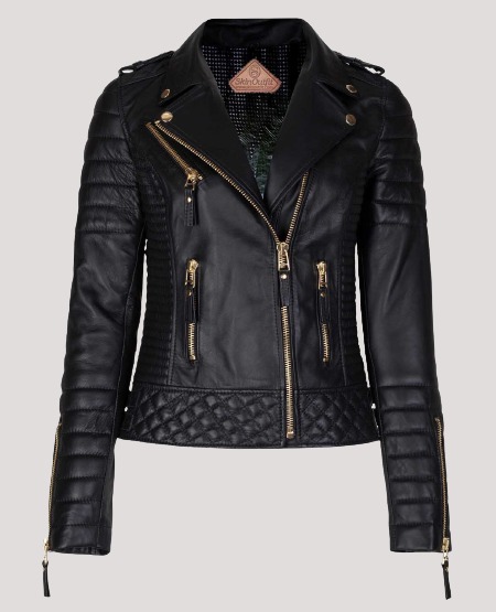 Leather Jacket With Gold Zipper
