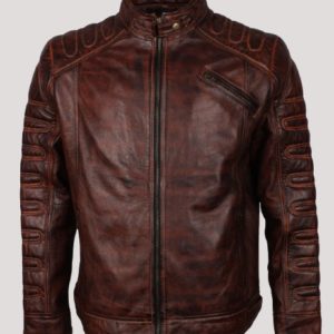 Mens Leather Motorbike Jacket