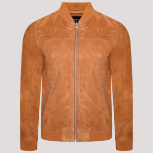 Mens Tan Suede Leather Jacket