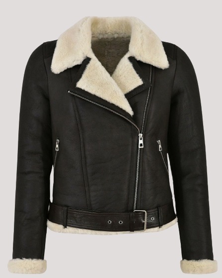 Shearling Leather Jacket Womens