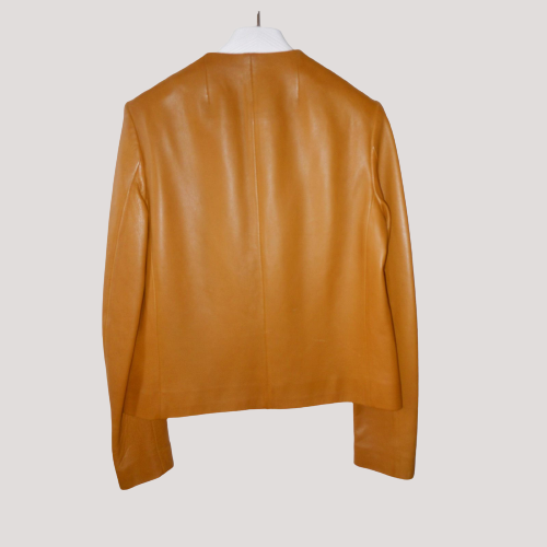 Womens The Row Caramel Leather Jacket - Image 2