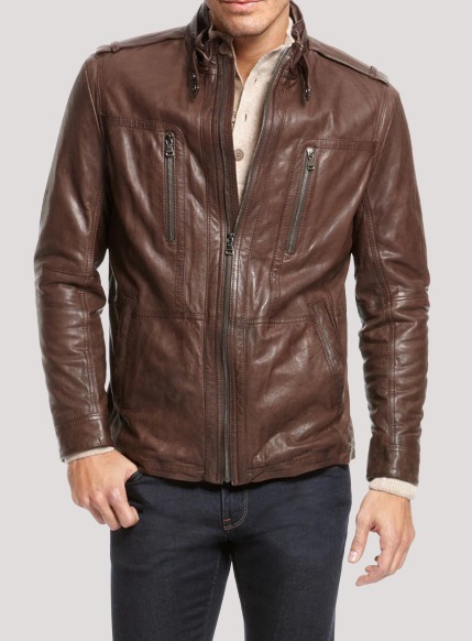 Leather Motorcycle Jacket Men