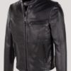 Nyc Waxed Cafe Natural Pebbled Leather Jacket - Image 2