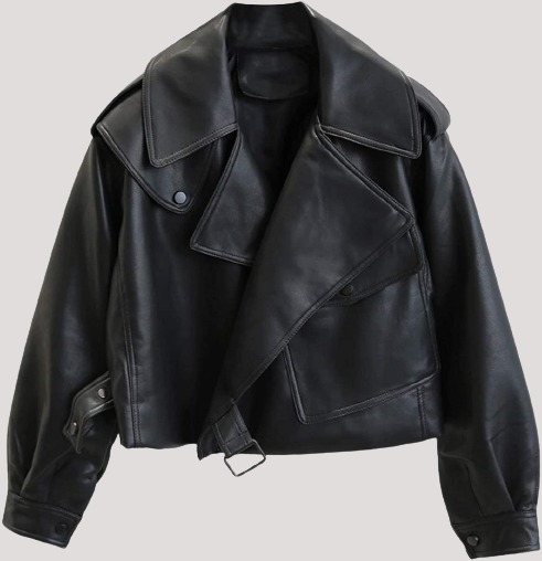 Womens Oversized Leather Jacket