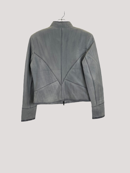 Women's Diagonal Maceoo Leather Jacket - Image 2