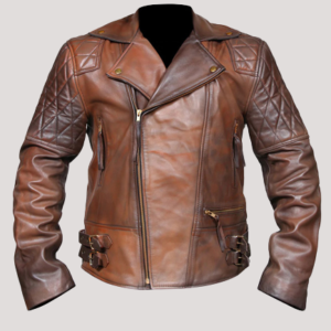 Rustic Biker Leather Jacket