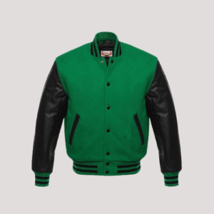 Varsity Jacket With Leather Sleeves