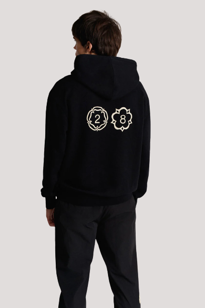 Unisex Black Programme Cotton Hoodie - Image 3