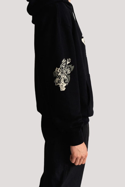 Unisex Black Programme Cotton Hoodie - Image 2