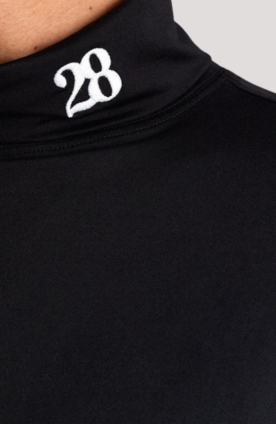 Unisex Turtleneck Black Nylon Jacket - Image 2