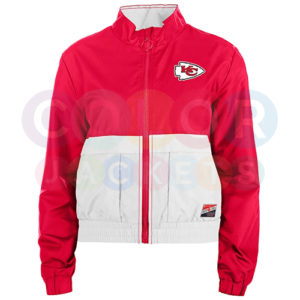 Kansas City Chiefs New Era Women's Full-Zip Windbreaker Jacket Worn by Taylor Swift