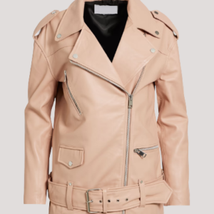 Oversized Leather Moto Jacket