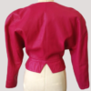 1980s Michael Hoban Hot Pink Cropped Leather Jacket - Image 3