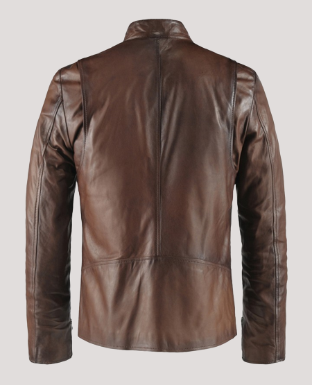 Tony Stark Iron Man Brown Leather Jacket - Image 2
