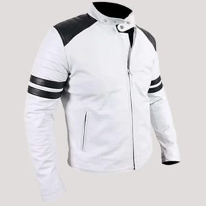 Black And White Leather Jacket Mens