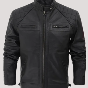 Black Leather Racer Jacket