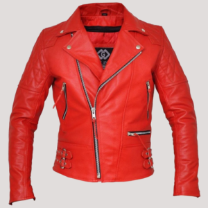 Bright Red Leather Jacket