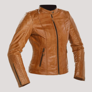 Cognac Leather Jacket Ladies