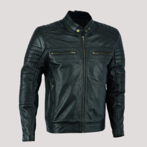 Fitted Leather Jacket Mens